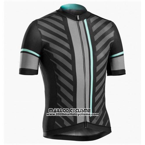 2016 Maillot Ciclismo Trek Bontrager Noir et Gris Manches Courtes et Cuissard